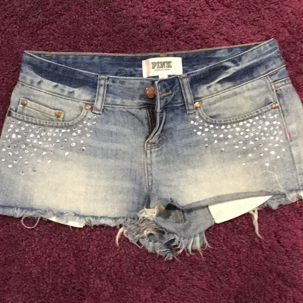 PINK jean shorts